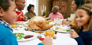 Family Celebrating Thanksgiving