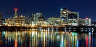 Downtown Hartford at Night