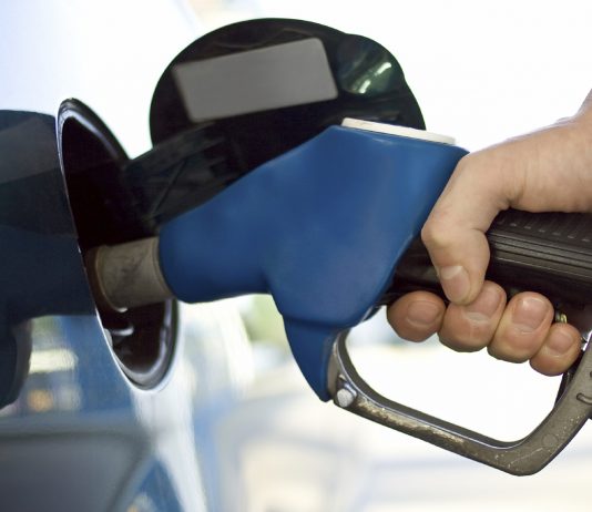 Putting gas in car