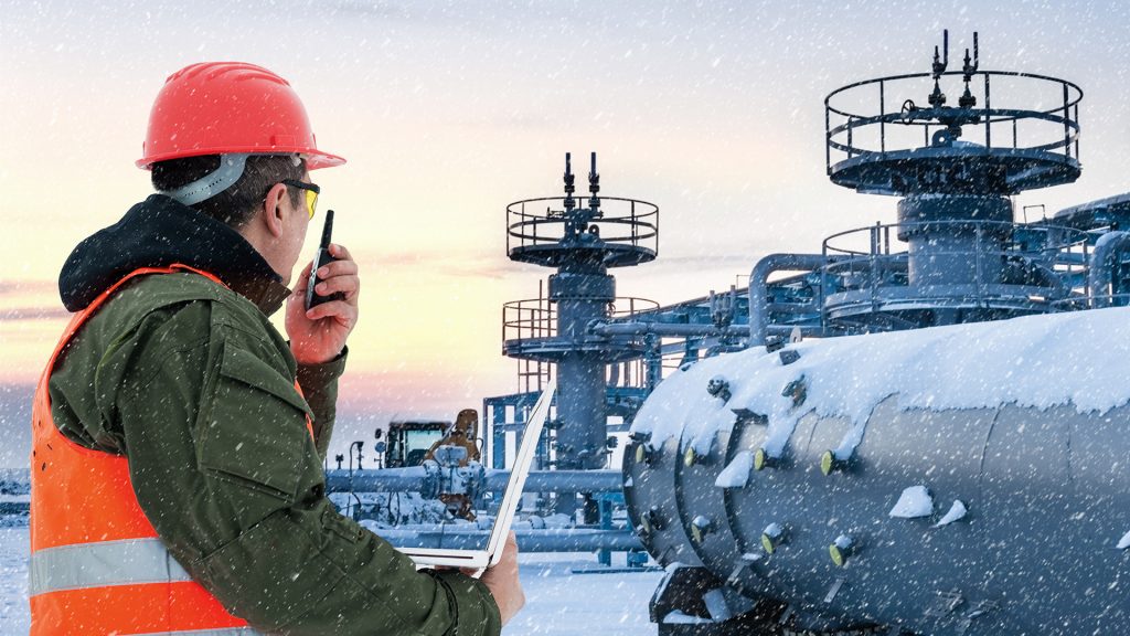 Worker in Winter