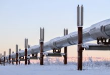 Trans Alaska Pipeline in Winter