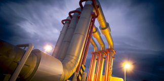 Pipelines at night