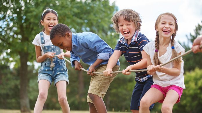 Children playing outside Children playing outside