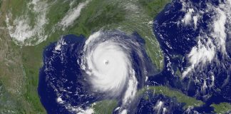 Hurricane in the Gulf of Mexico