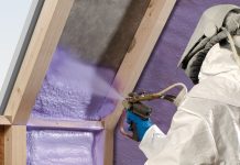 Spray Insulation in a Home