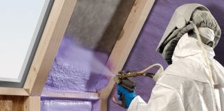 Spray Insulation in a Home