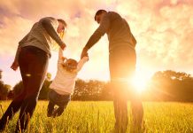 Family at Sunset