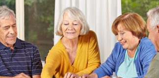 Group of Seniors Playing Games