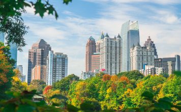 Midtown Atlanta Georgia Skyline in Fall