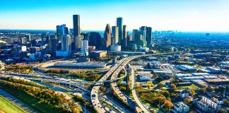 City of Houston Texas Aerial View