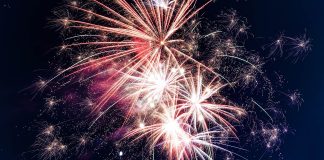Fireworks on Fourth of July